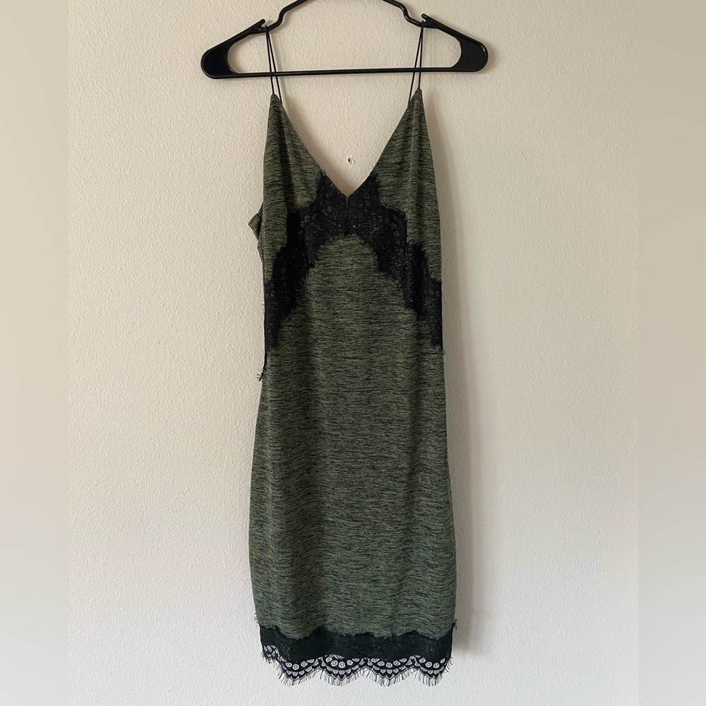 NWOT Vintage looking Black lace lined dress